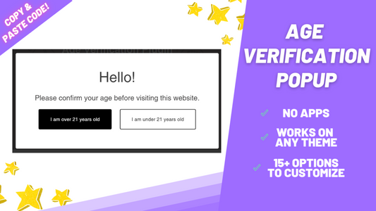 Adding an age verification popup without apps to any Shopify theme