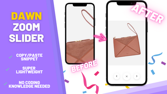 Adding arrows to zoom images on Shopify’s free themes (mobile & desktop)