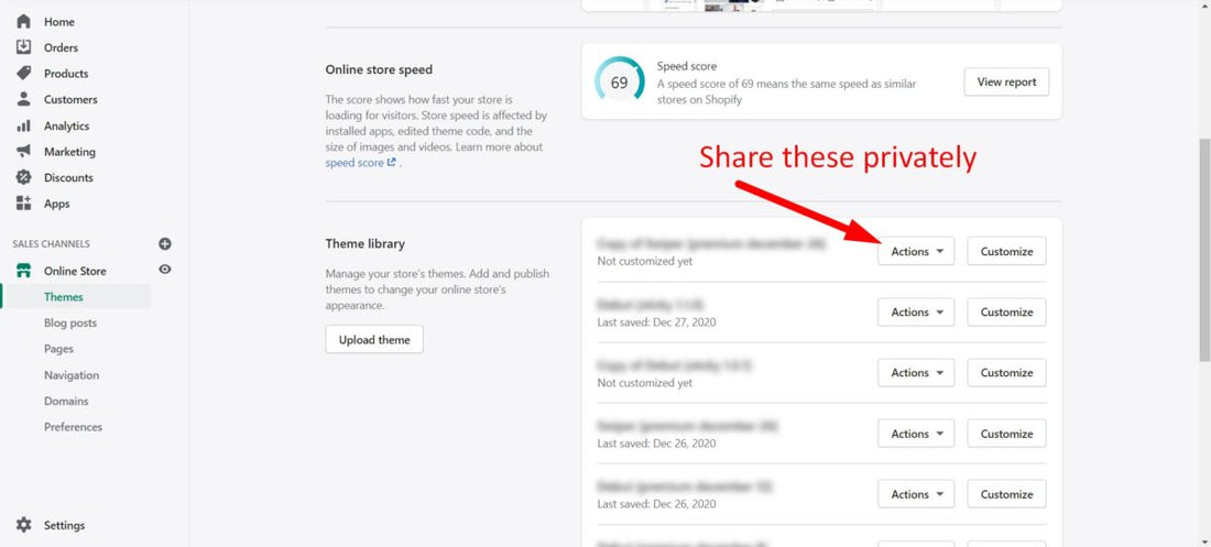 How to share an unpublished Shopify theme's preview