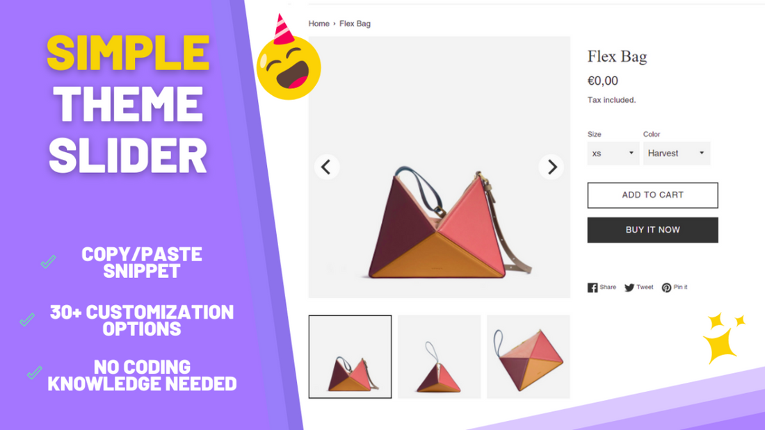 Simple Theme: how to add a slideshow with arrows to product images