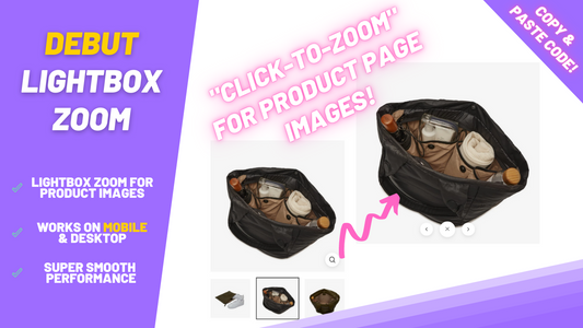 Debut theme product image lightbox zoom