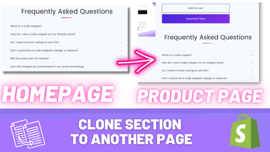 Duplicate Any Shopify Section to a Different Page (with its content) – Step-by-Step Guide