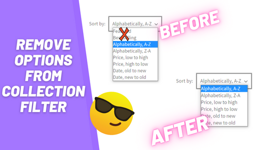 How to remove options from the collection filter on your Shopify theme